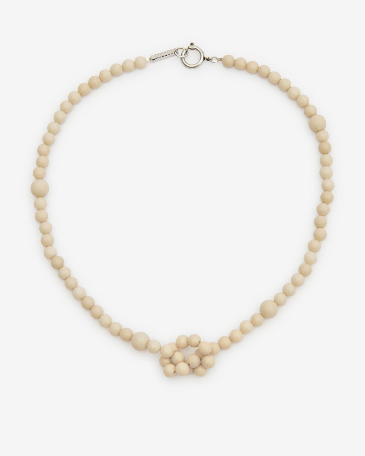 Collana con perle in pietra noah - Ecru-silver - Man - 1