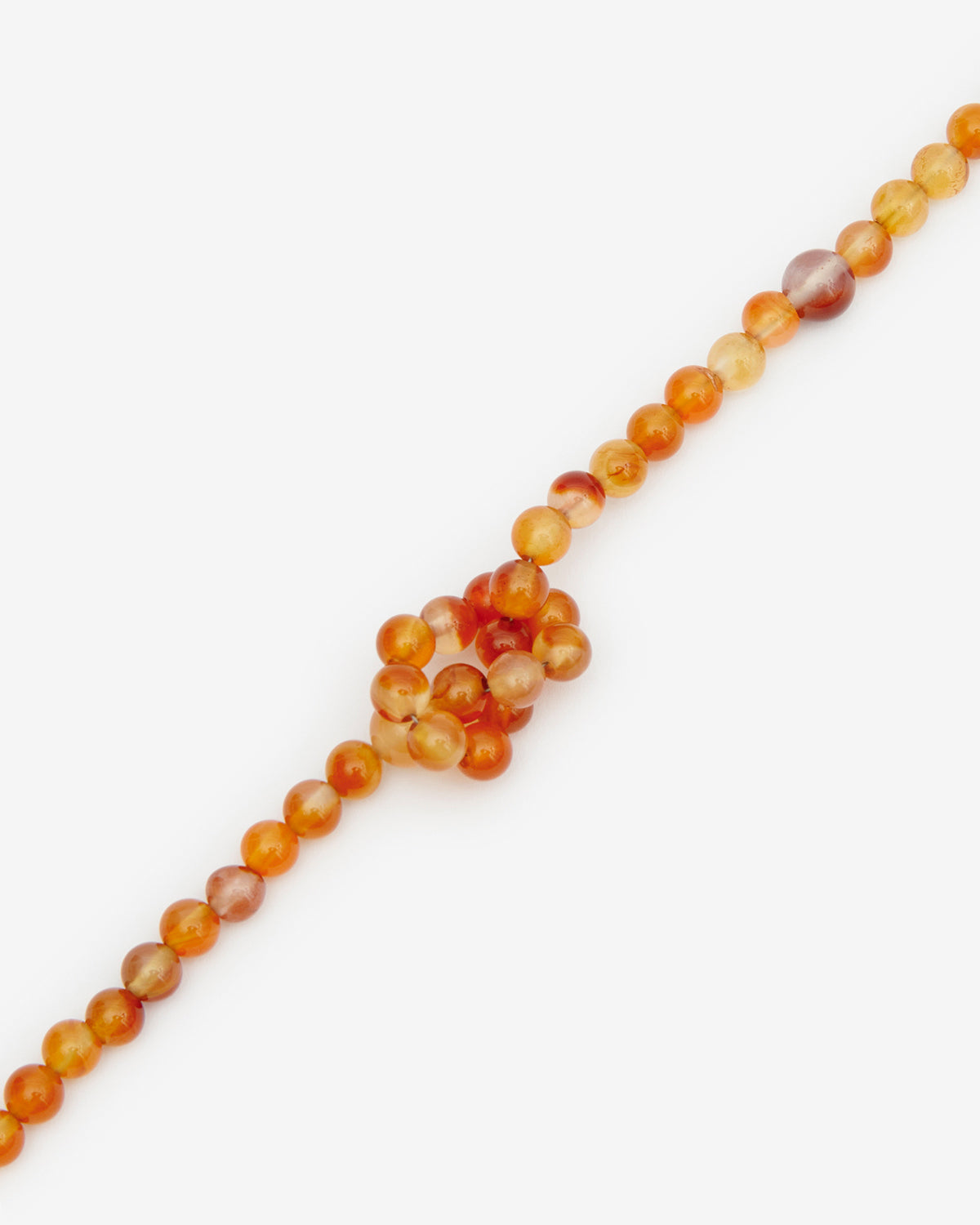 Collana con perle in pietra noah - Poppy orange-silver - Man - 3