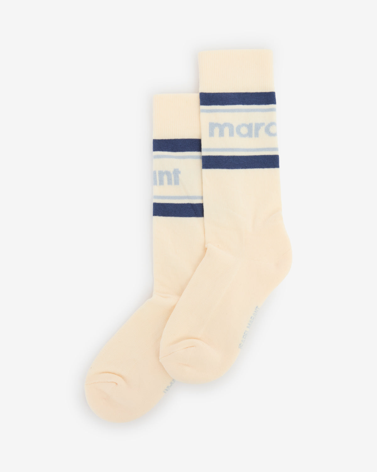 Sportliche halbhohe socken mit streifen donna - Ecru and blue - Woman - 1