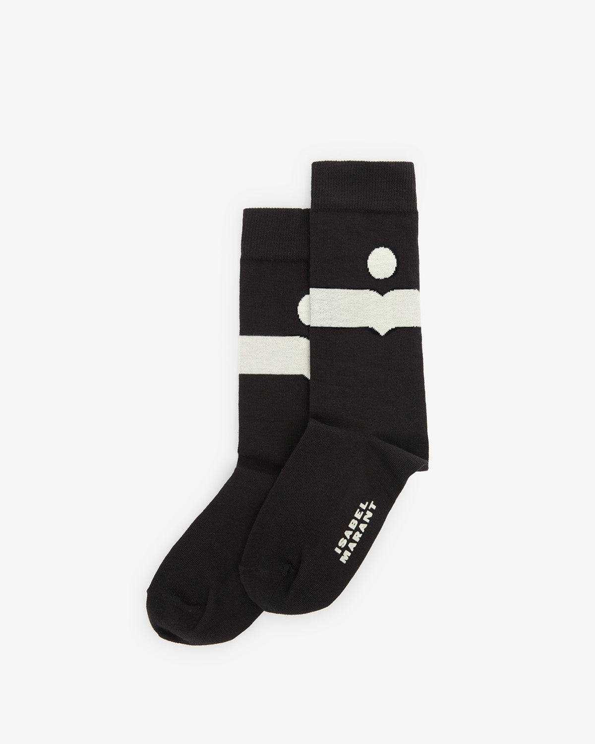 Nesson mid-calf logo socks - Black - Man - 1