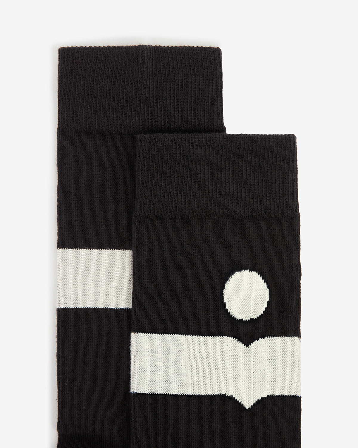 Nesson mid-calf logo socks - Black - Man - 2