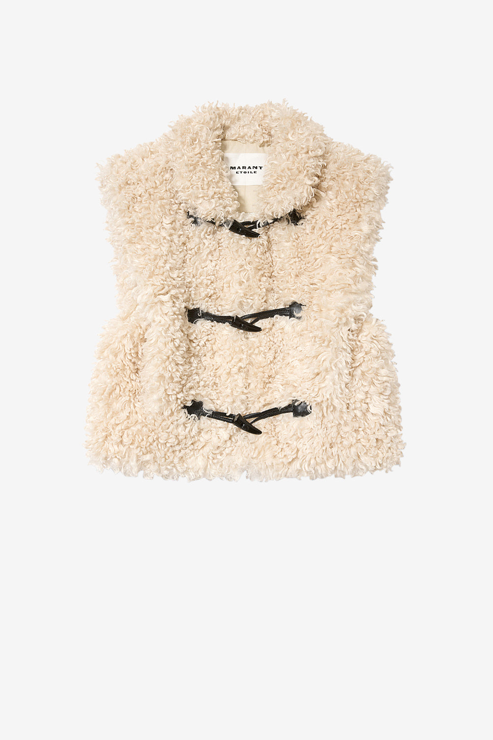 Gilet senza maniche alisa in ecopelliccia bouclé - Ecru - Woman - 1