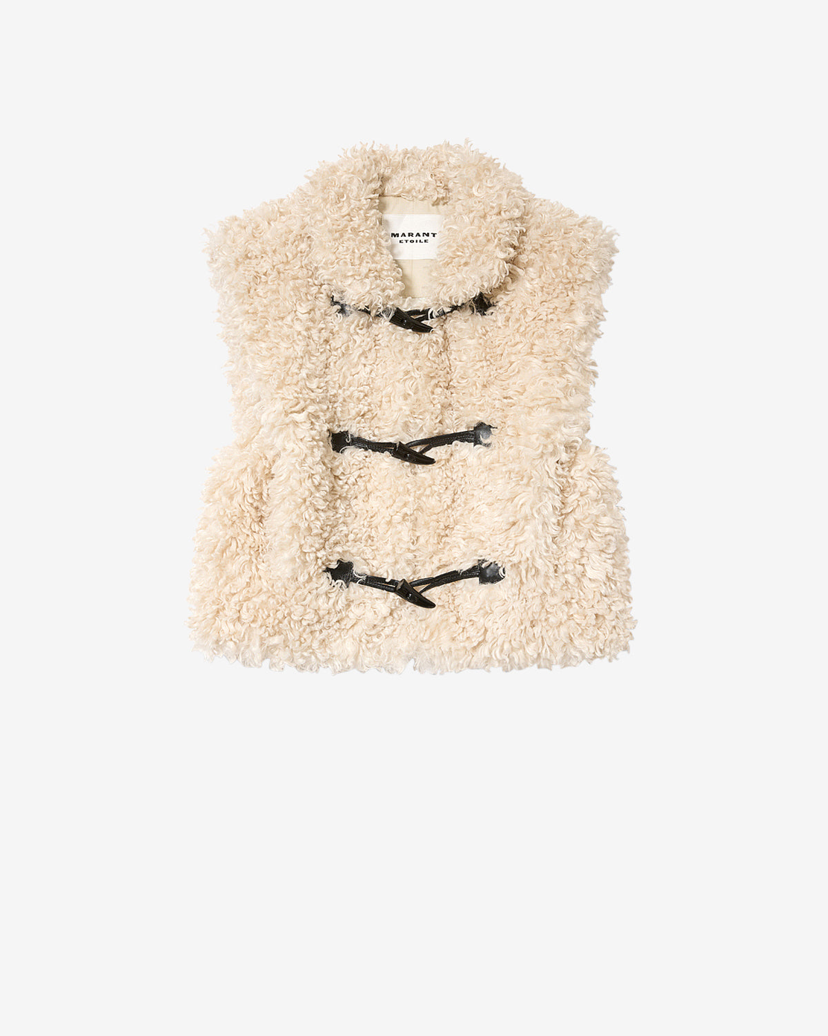 Gilet senza maniche alisa in ecopelliccia bouclé - Ecru - Woman - 5