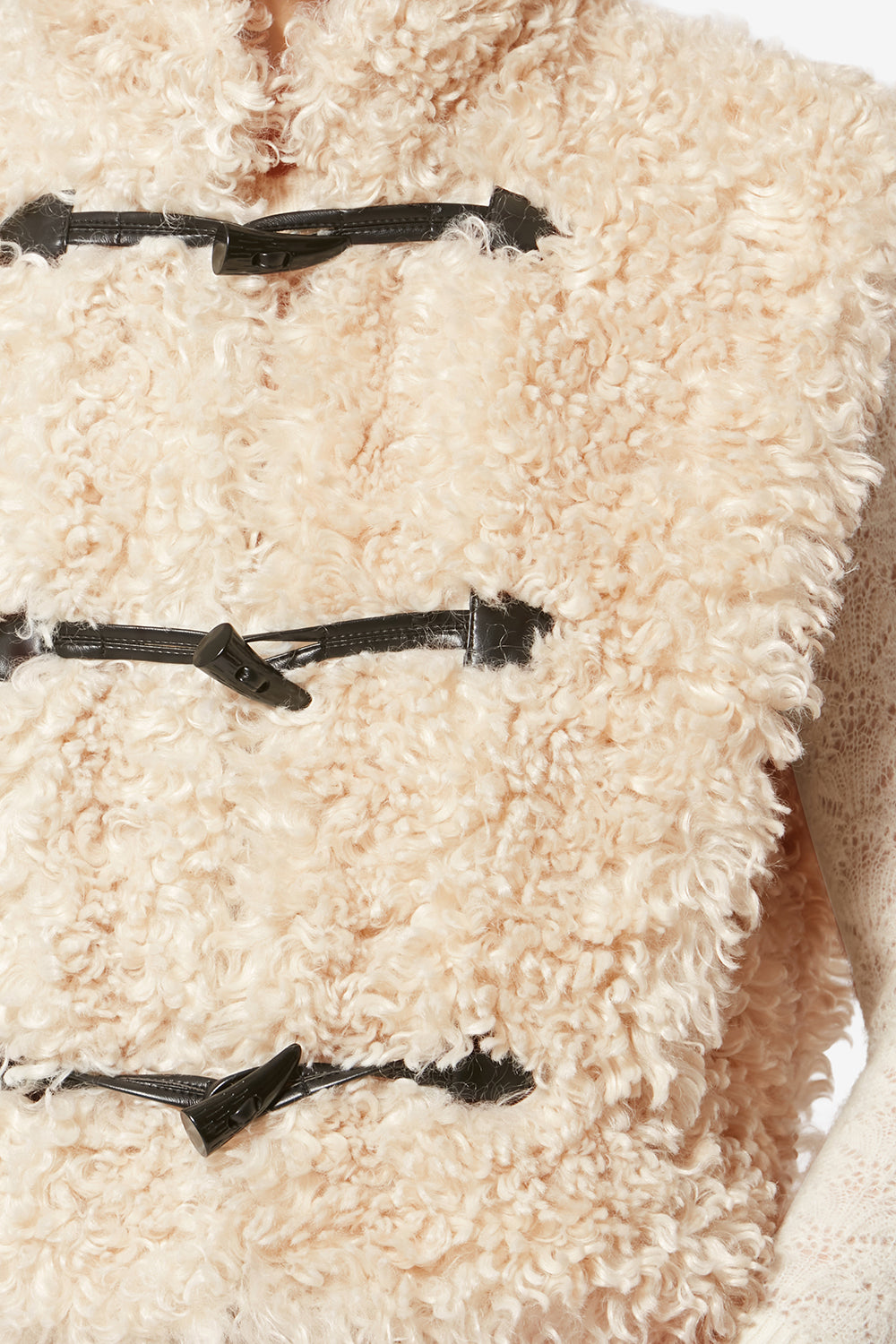 Gilet senza maniche alisa in ecopelliccia bouclé - Ecru - Woman - 3