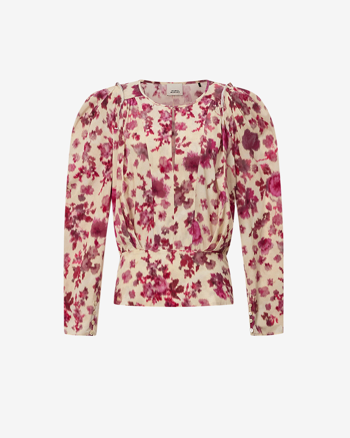 Top corto stampato in seta stretch zarga - Rosa - Woman - 5