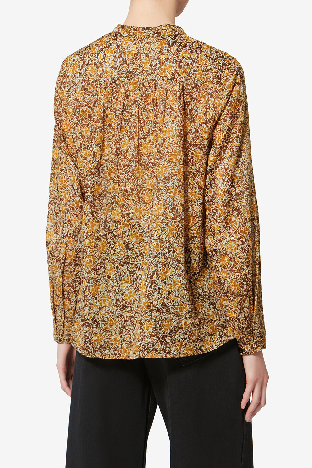 Maria organic cotton voile blouse - Khaki - Woman - 5