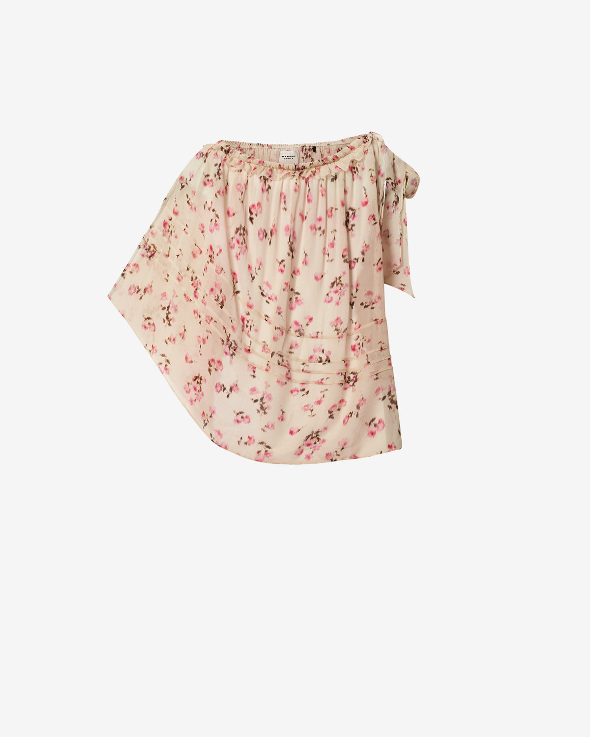 Loeva 프린트 시폰 비대칭 탑 - 베이지색 - Woman - 5