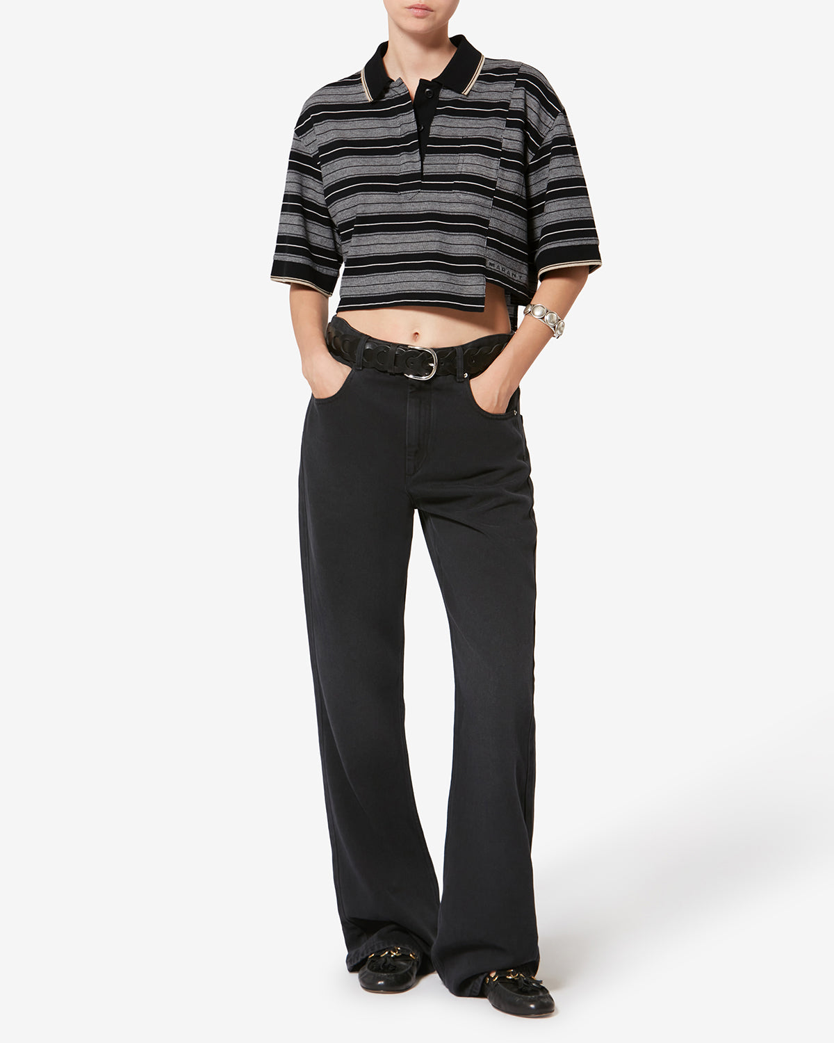 ISALYNE TOP Woman beige-khaki | ISABEL MARANT Official online store