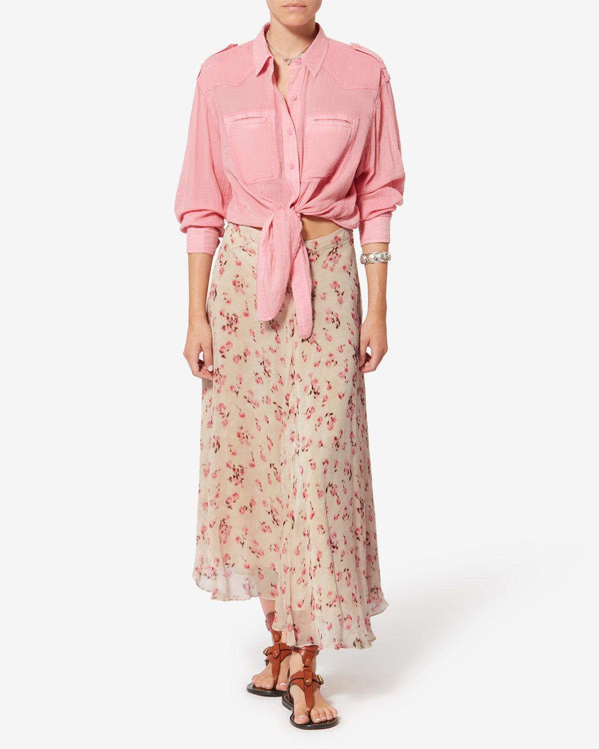 Jupon lycia en mousseline - Beige - Woman - 1