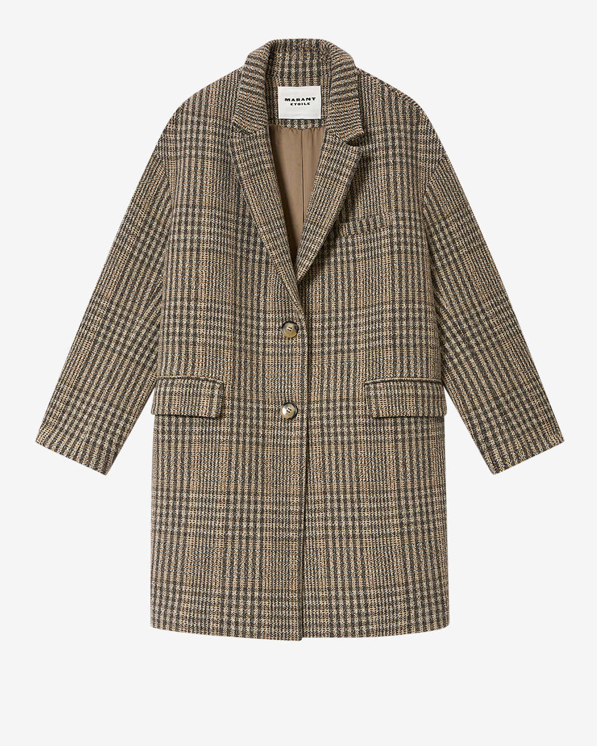 Limizia prince-of-wales check virgin wool coat - Beige - Woman - 5