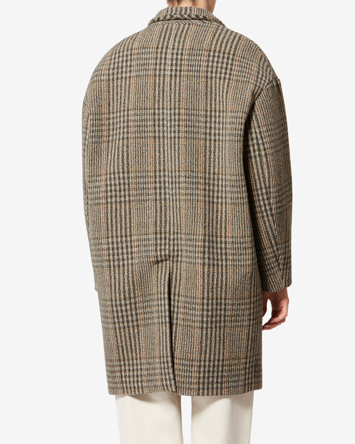 Limizia prince-of-wales check virgin wool coat - Beige - Woman - 4