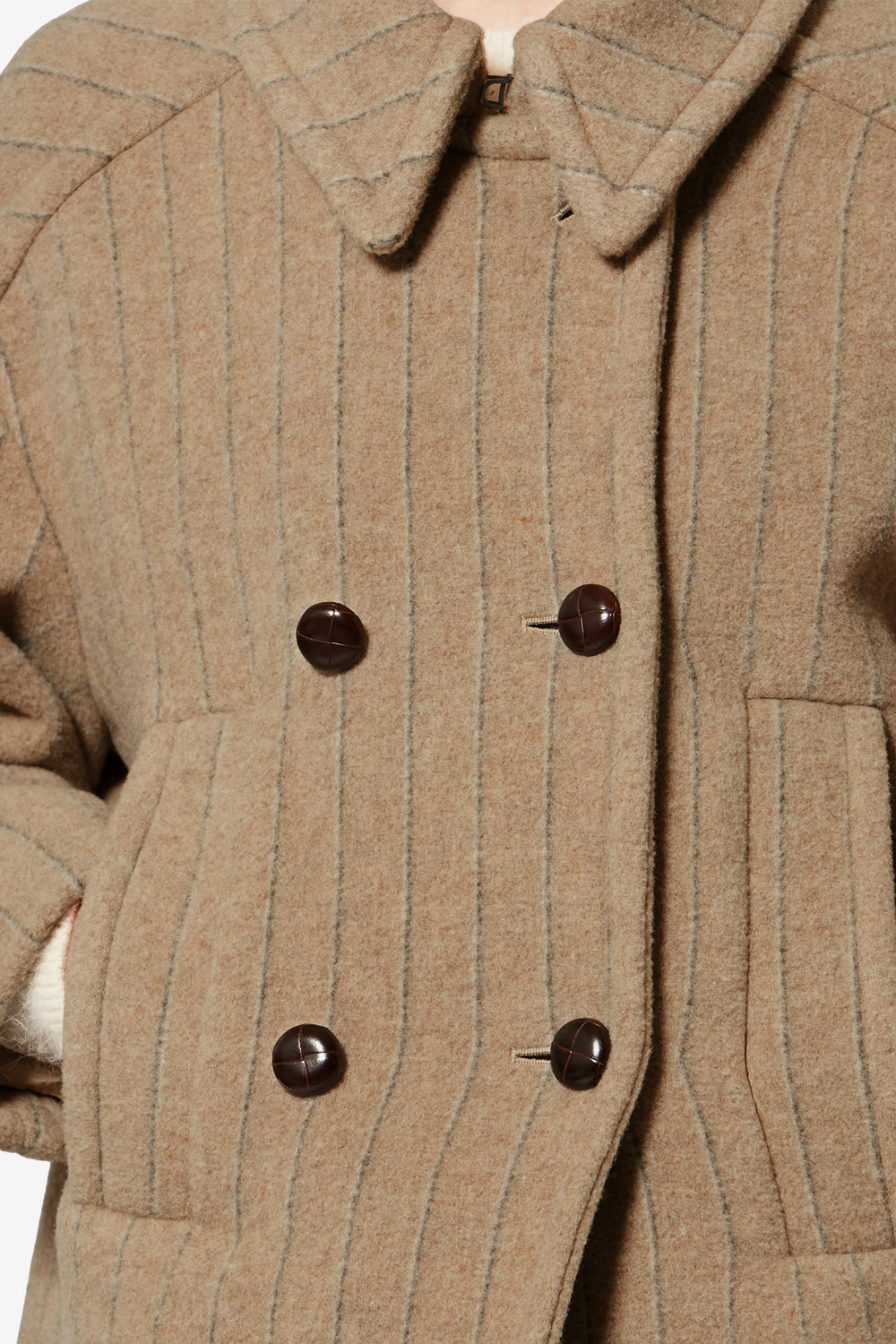 Manteau fiby-ga en laine - Taupe - Woman - 3