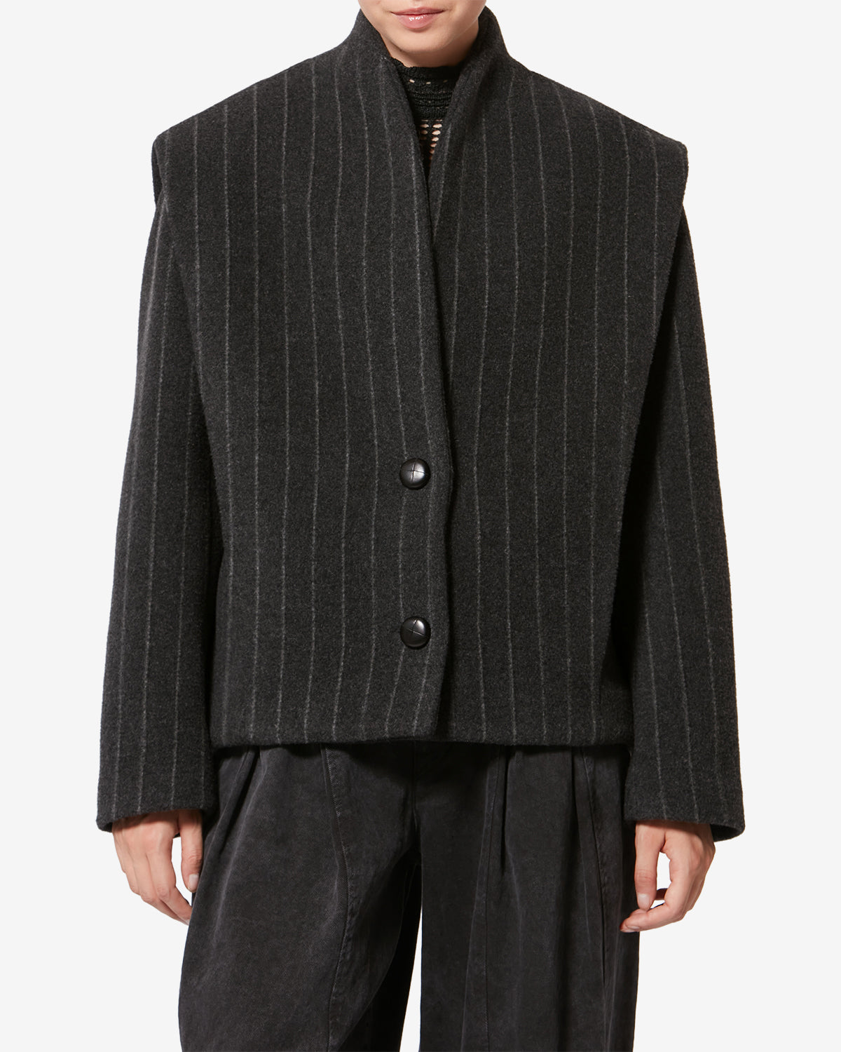 Manteau dyogo-ga en laine - Anthracite - Woman - 3