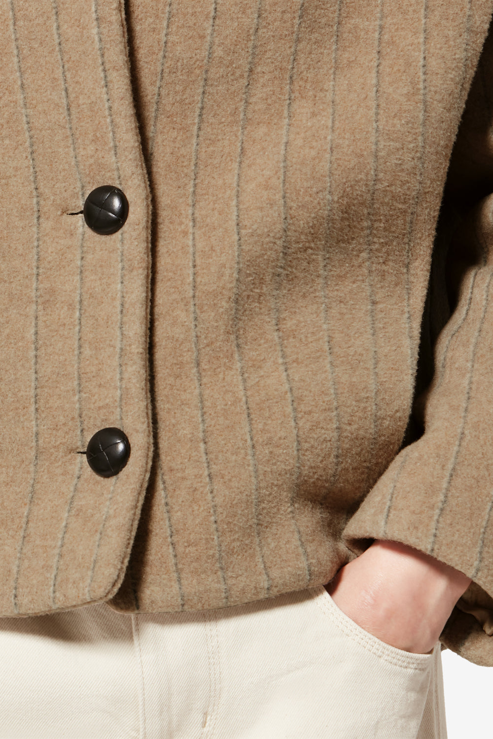 Dyogo-ga wool coat - Taupe - Woman - 3