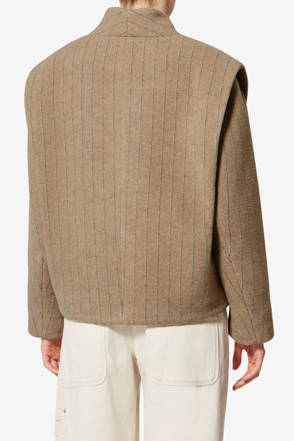 Dyogo-ga wool coat - Taupe - Woman - 5