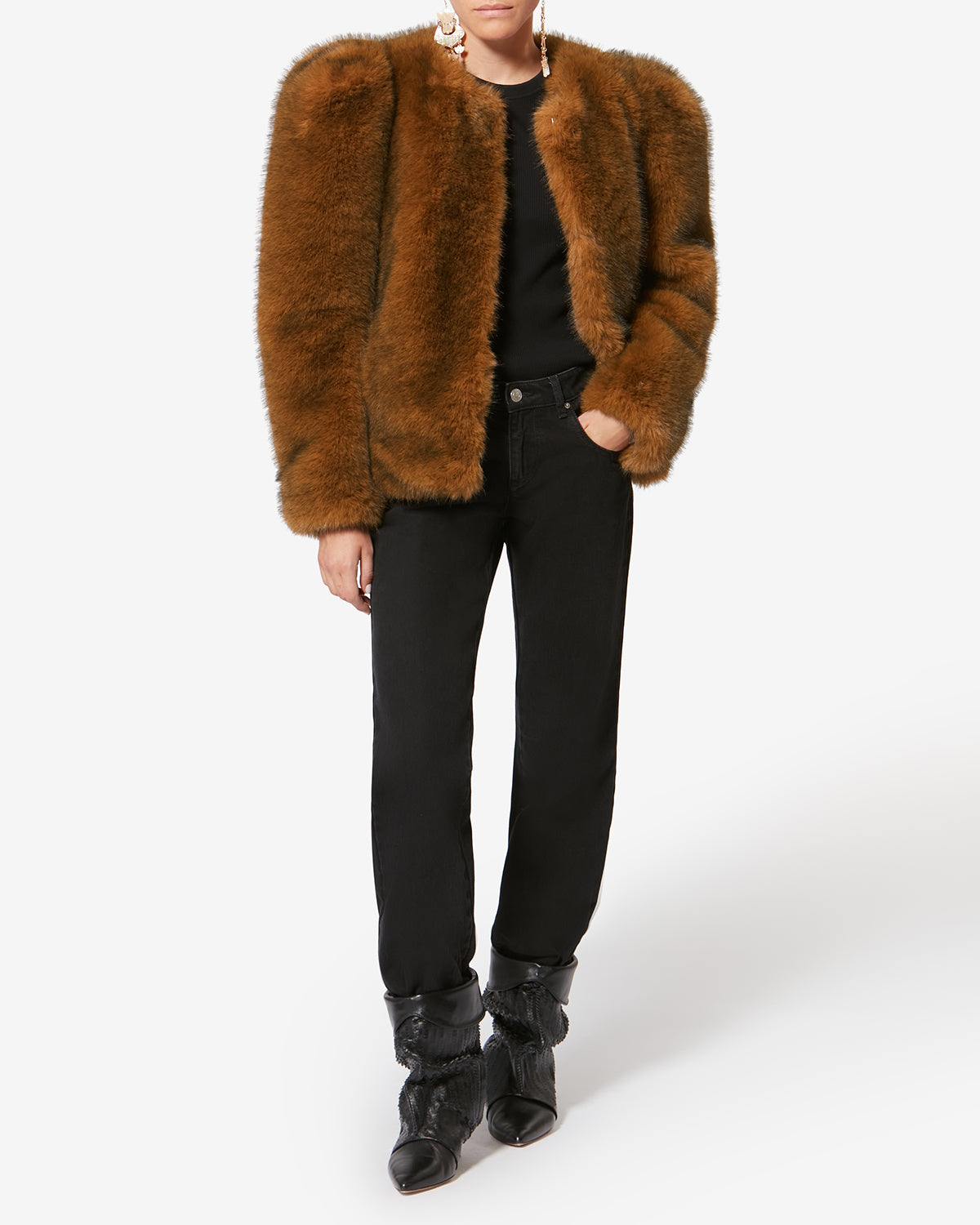 Teddy aus kunstpelz bahria - Ochre - Woman - 1