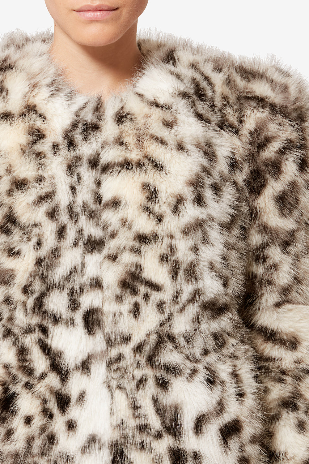 Teddy aus gesprenkeltem kunstpelz bahria - Ecru and black - Woman - 3