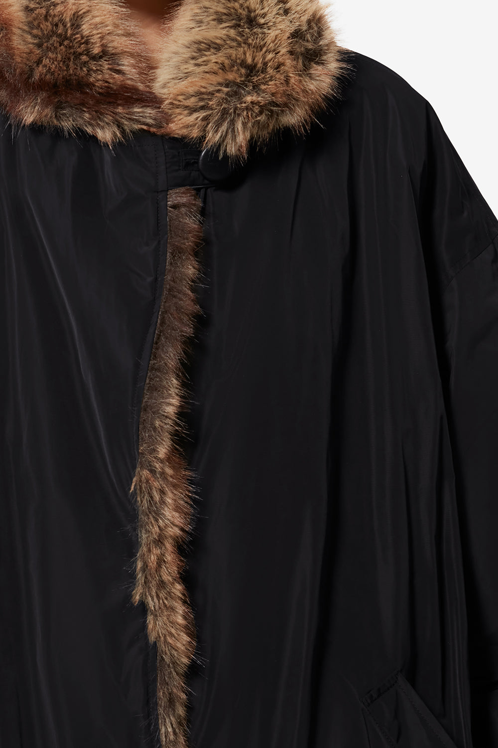 Parka foderato in ecopelliccia cardine - Nero - Woman - 3