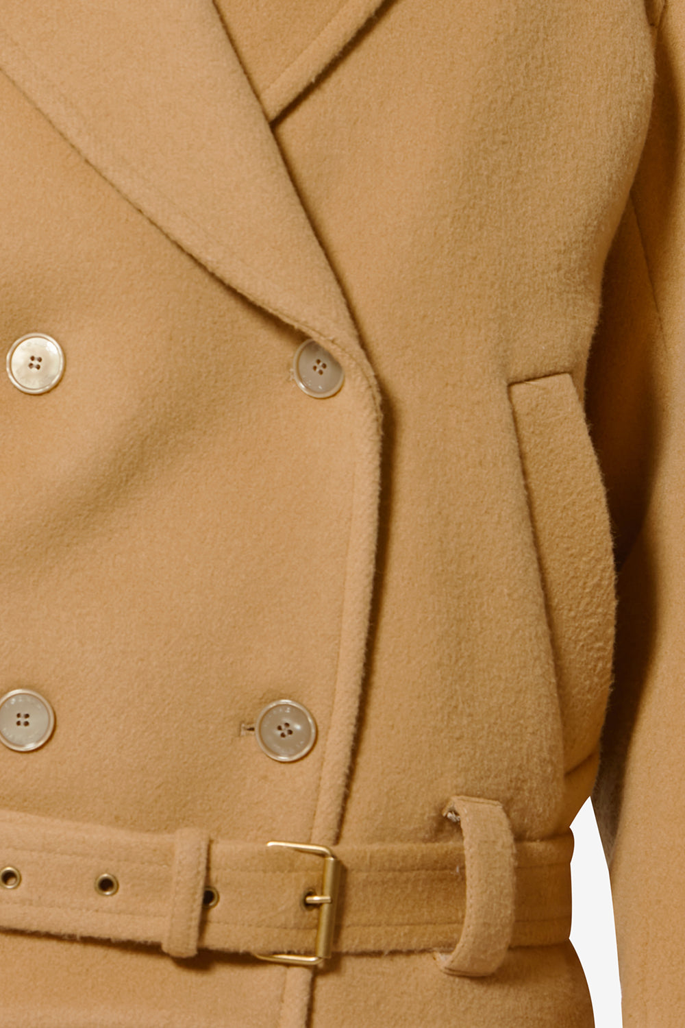 Cappotto corto da uomo in lana vergine e cashmere warna - Camel - Woman - 3