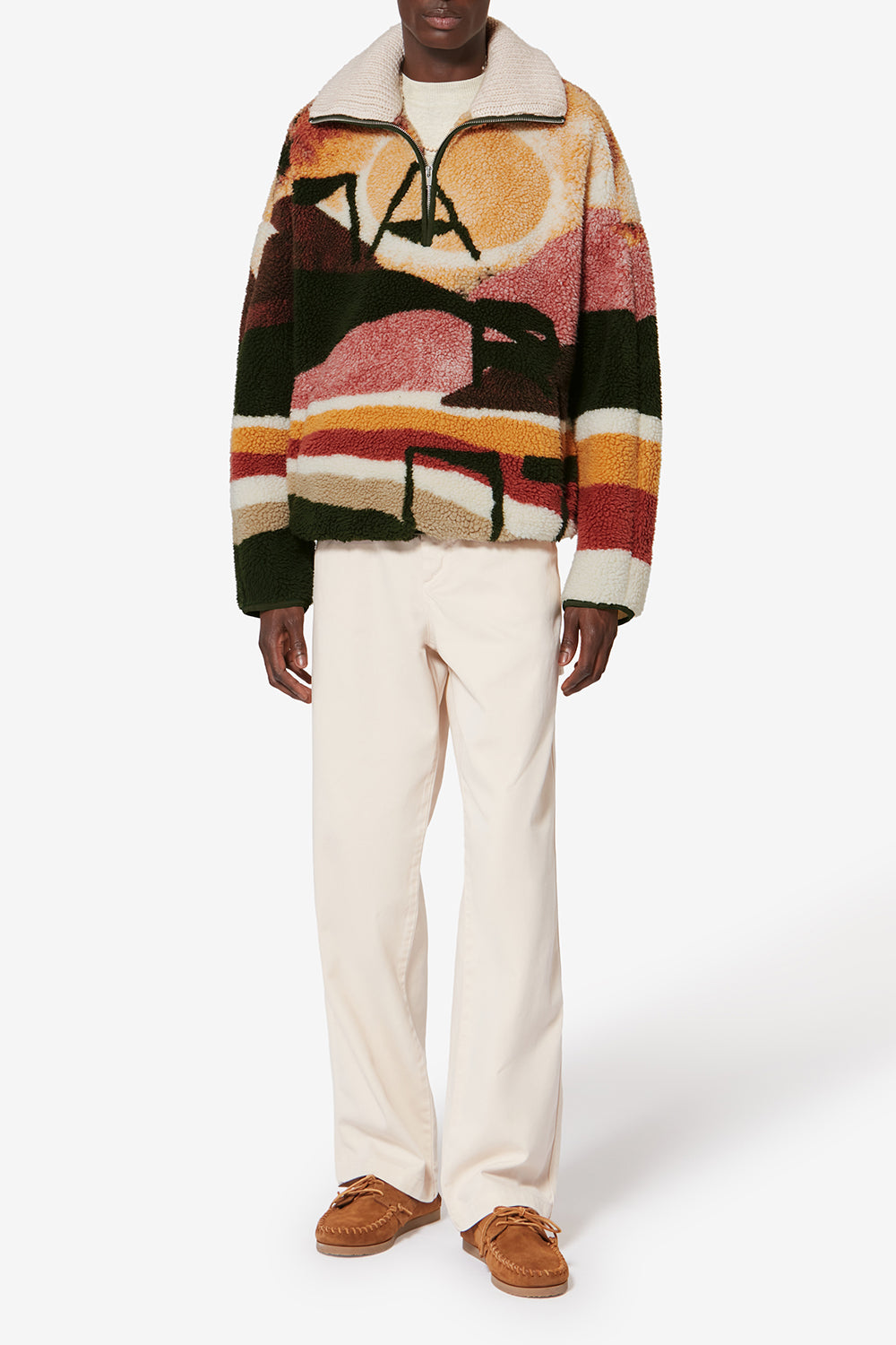 Giacca pile marley con stampa deserto - Multicolore - Man - 2