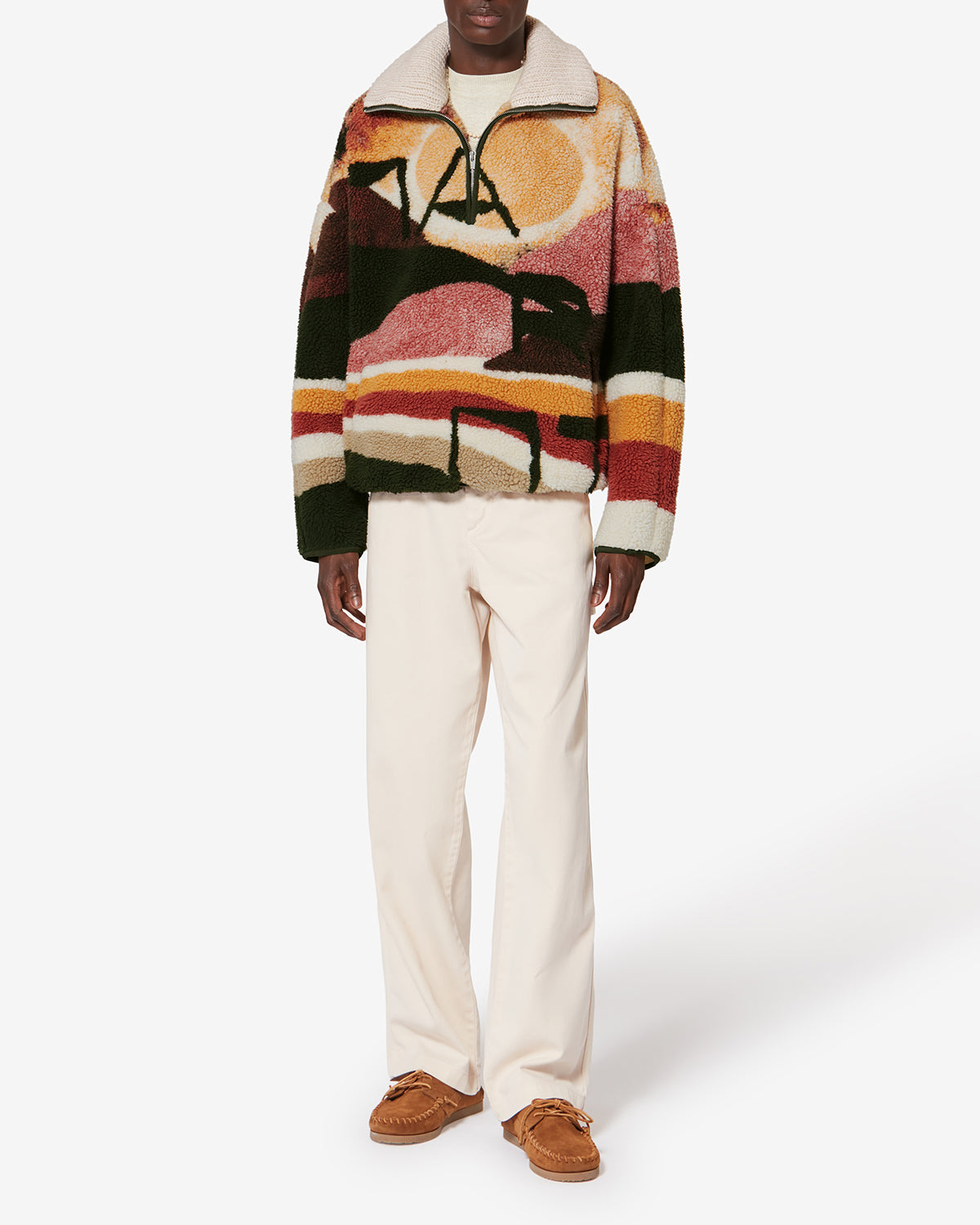 Giacca pile marley con stampa deserto - Multicolore - Man - 1