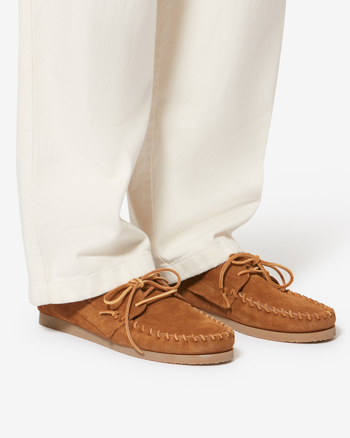 Fenlis suede calfskin leather loafers - Cognac - Man - 1