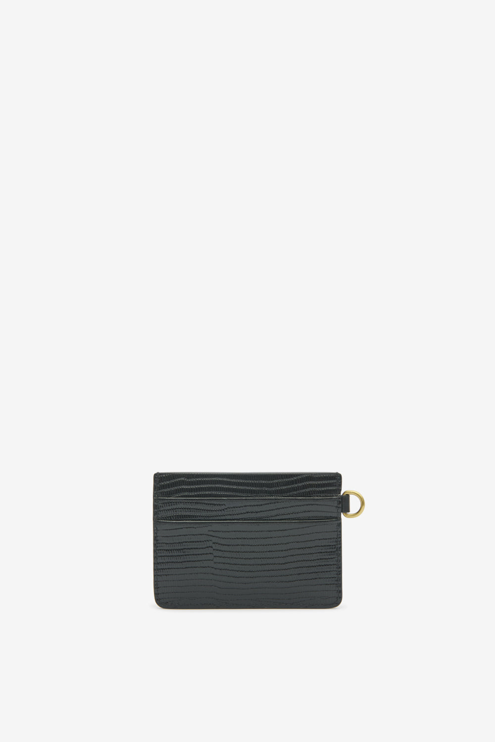 Calfskin leather card holder - Black - Woman - 2