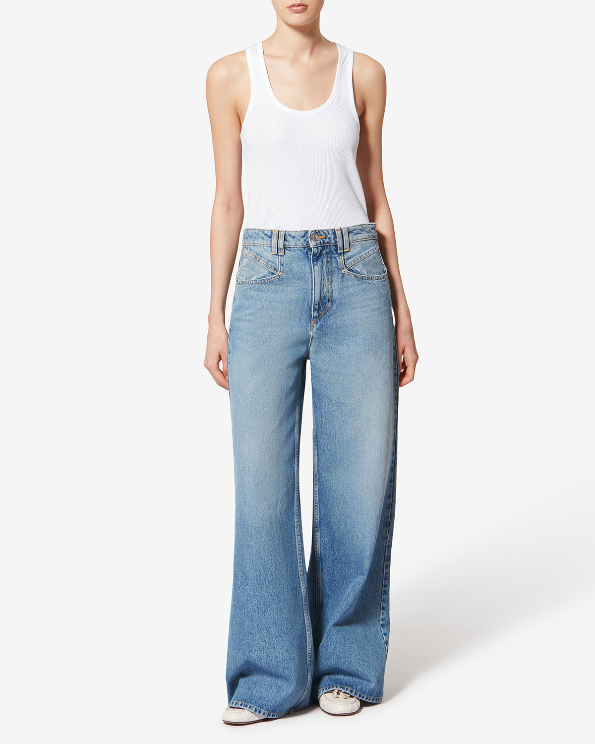 Pantalon lemony en coton - Bleu clair - Woman - 1