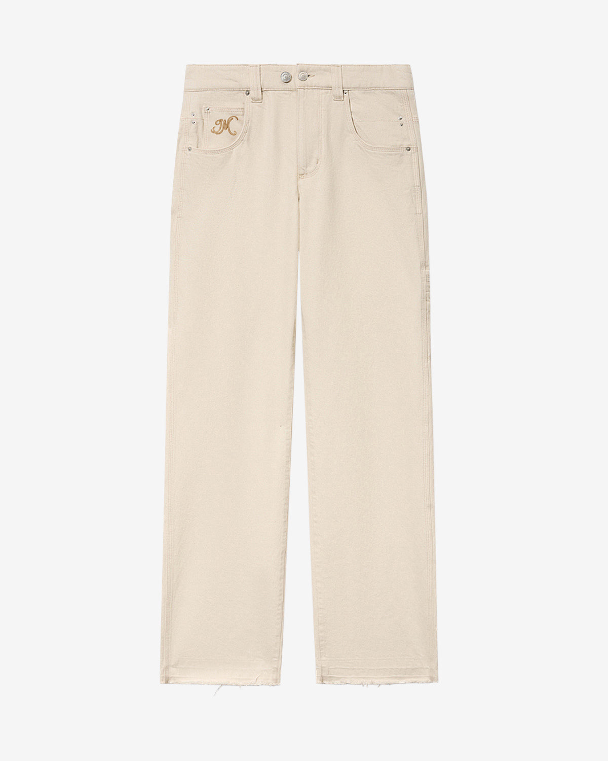 Jeyda topstitched denim jeans - Ecru - Woman - 5