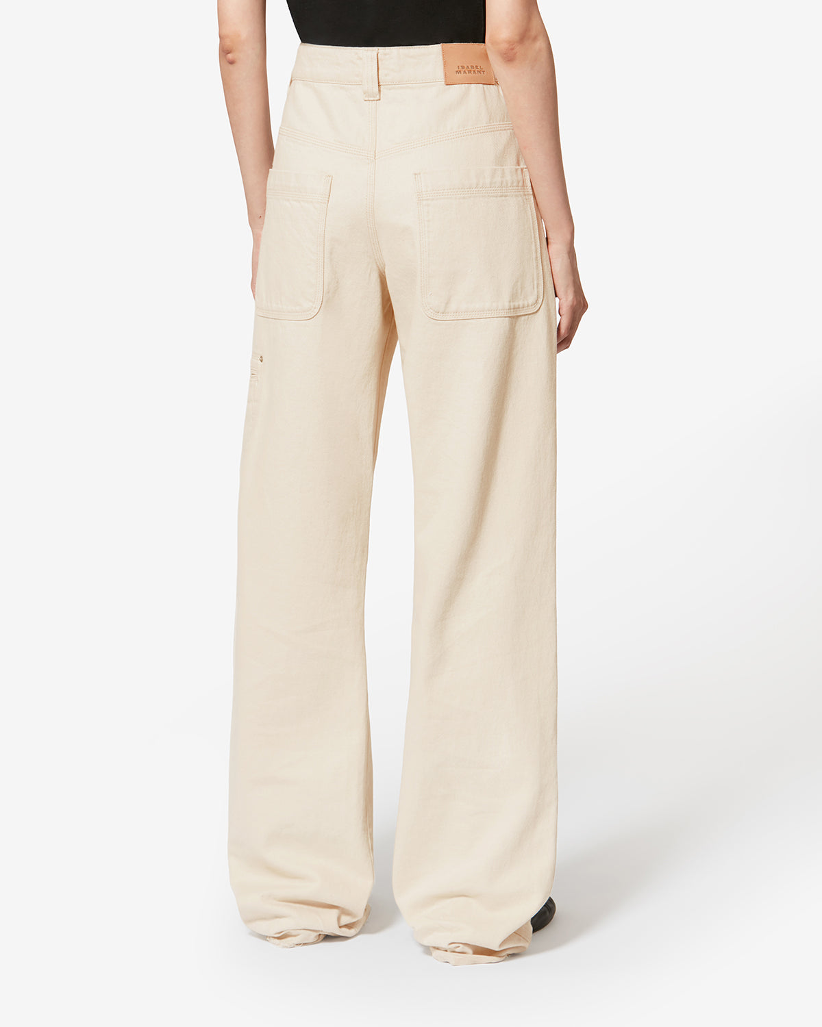 Jeyda topstitched denim jeans - Ecru - Woman - 4