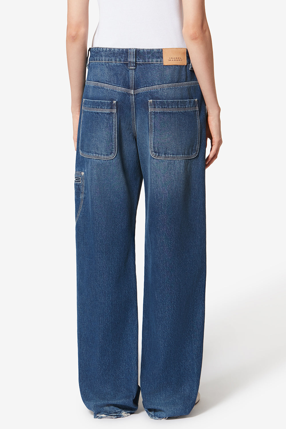 Jeyda topstitched denim jeans - Blue - Woman - 5