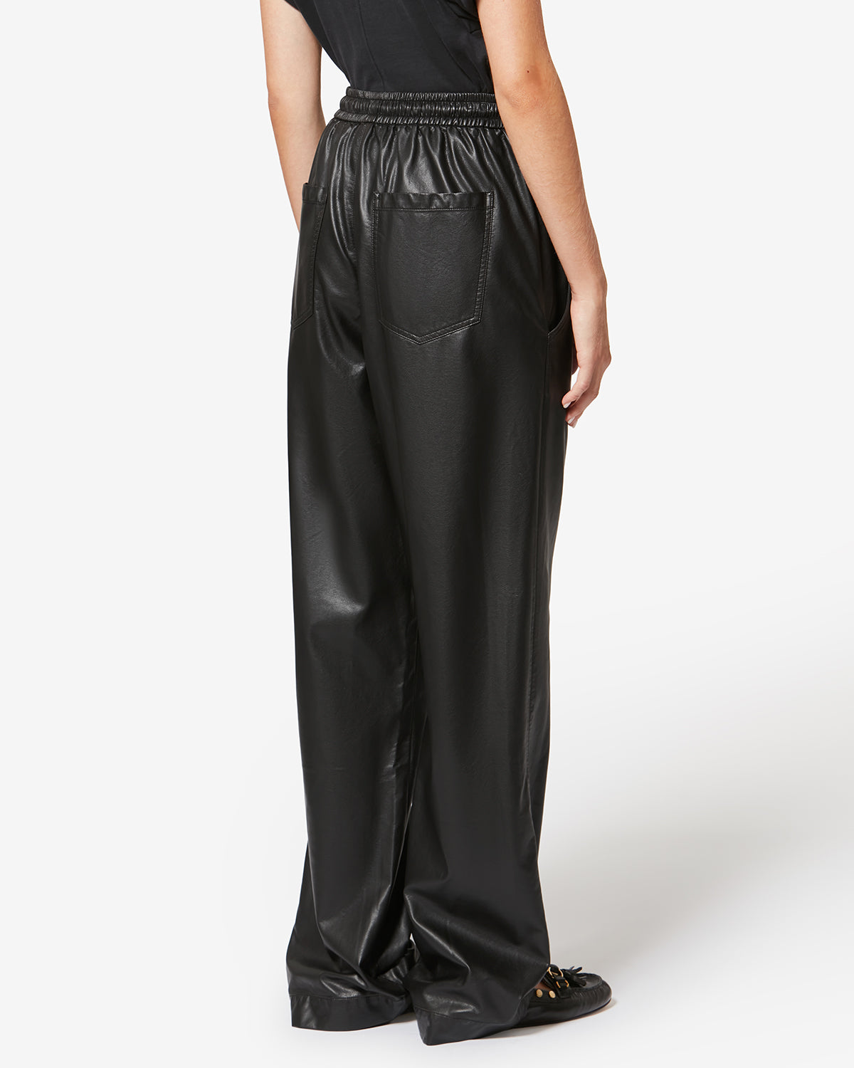 Pantalon nereane façon cuir souple et fin - Noir - Woman - 4