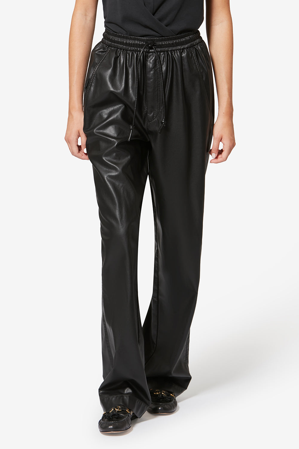 Pantalon nereane façon cuir souple et fin - Noir - Woman - 4