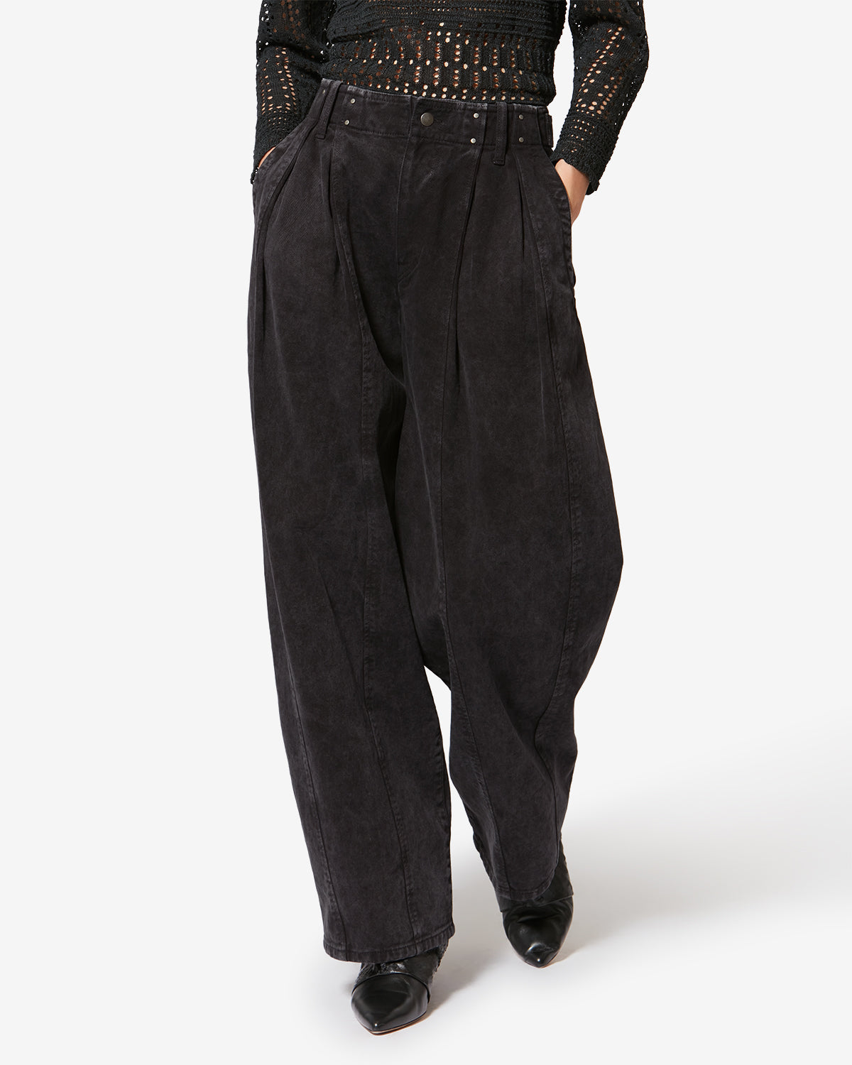 Ireme denim workwear pants - Black - Woman - 3