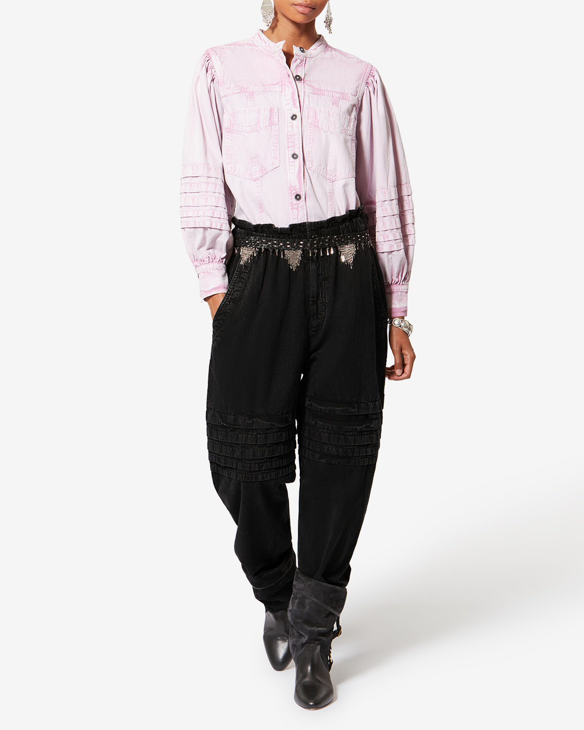 MELLYA PANTS Woman black | ISABEL MARANT Official online store