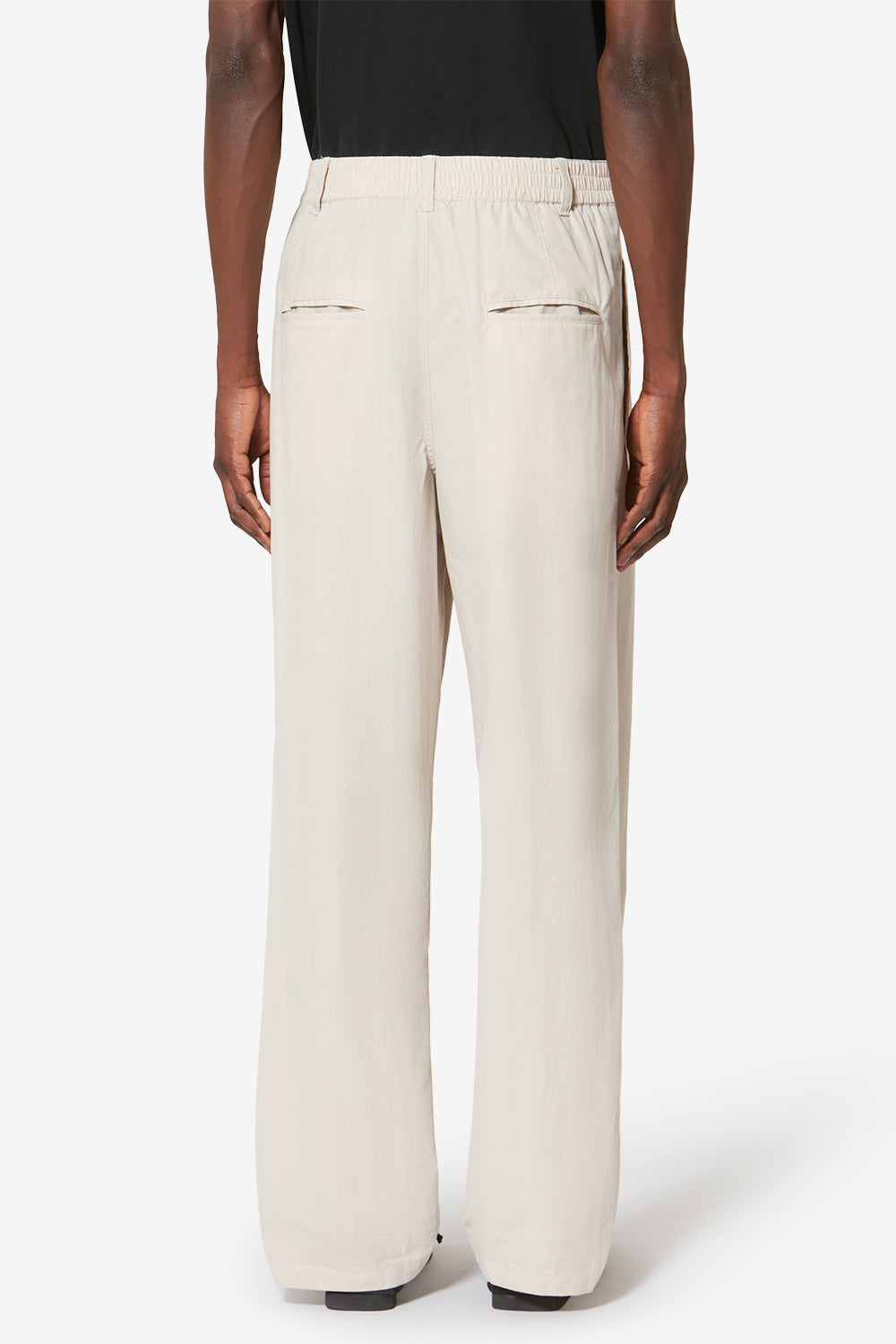 Yostin pleated relaxed fit cotton pants - Ecru - Man - 4