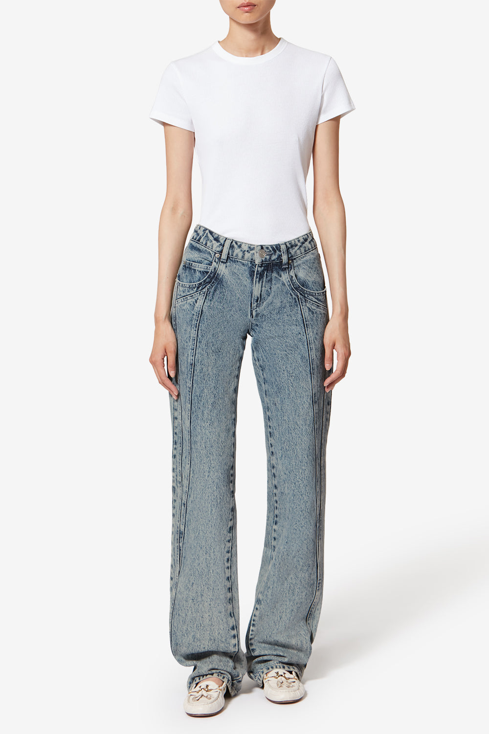 Jean bootcut jaylis en denim délavé - Bleu clair - Woman - 2