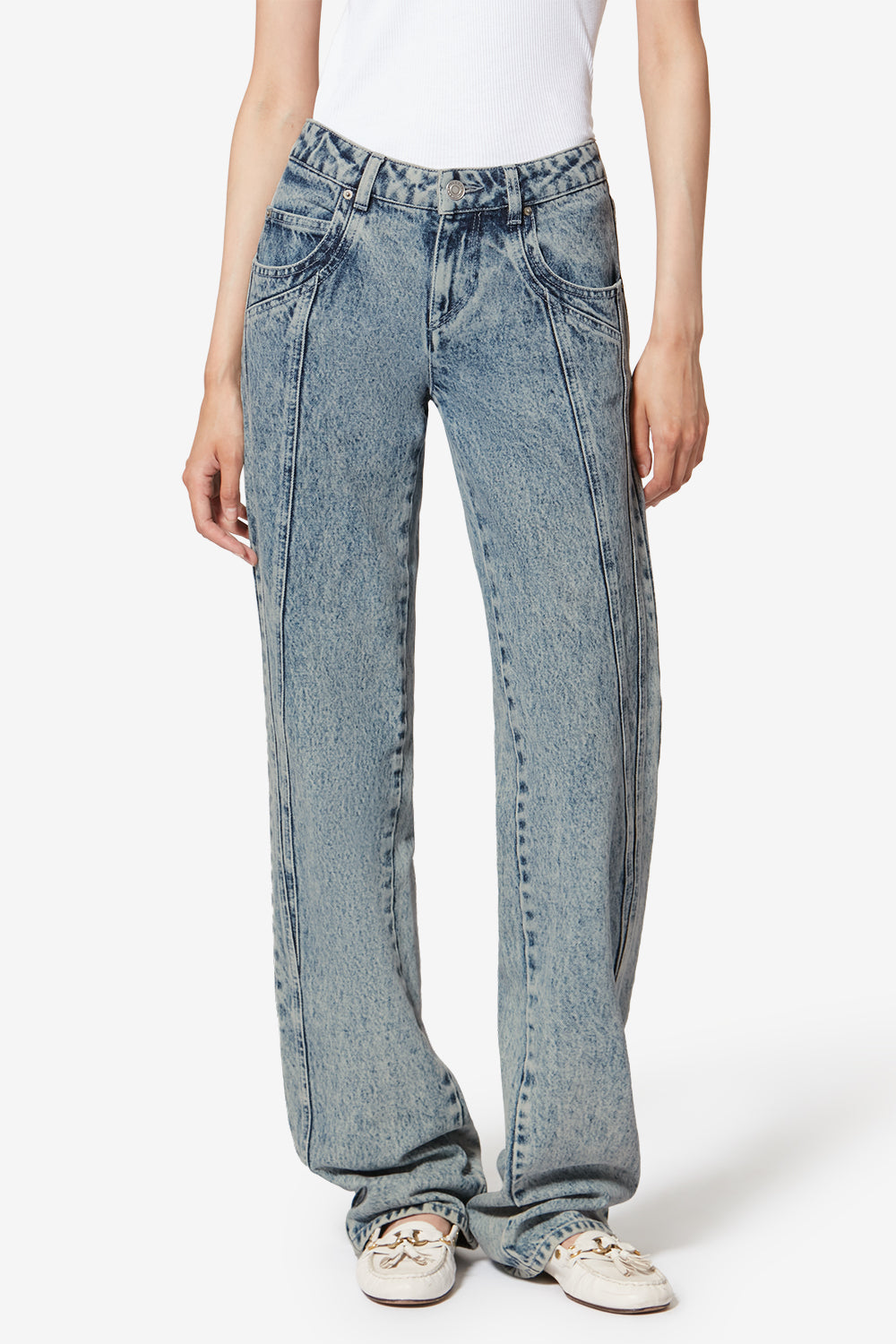 Jean bootcut jaylis en denim délavé - Bleu clair - Woman - 4