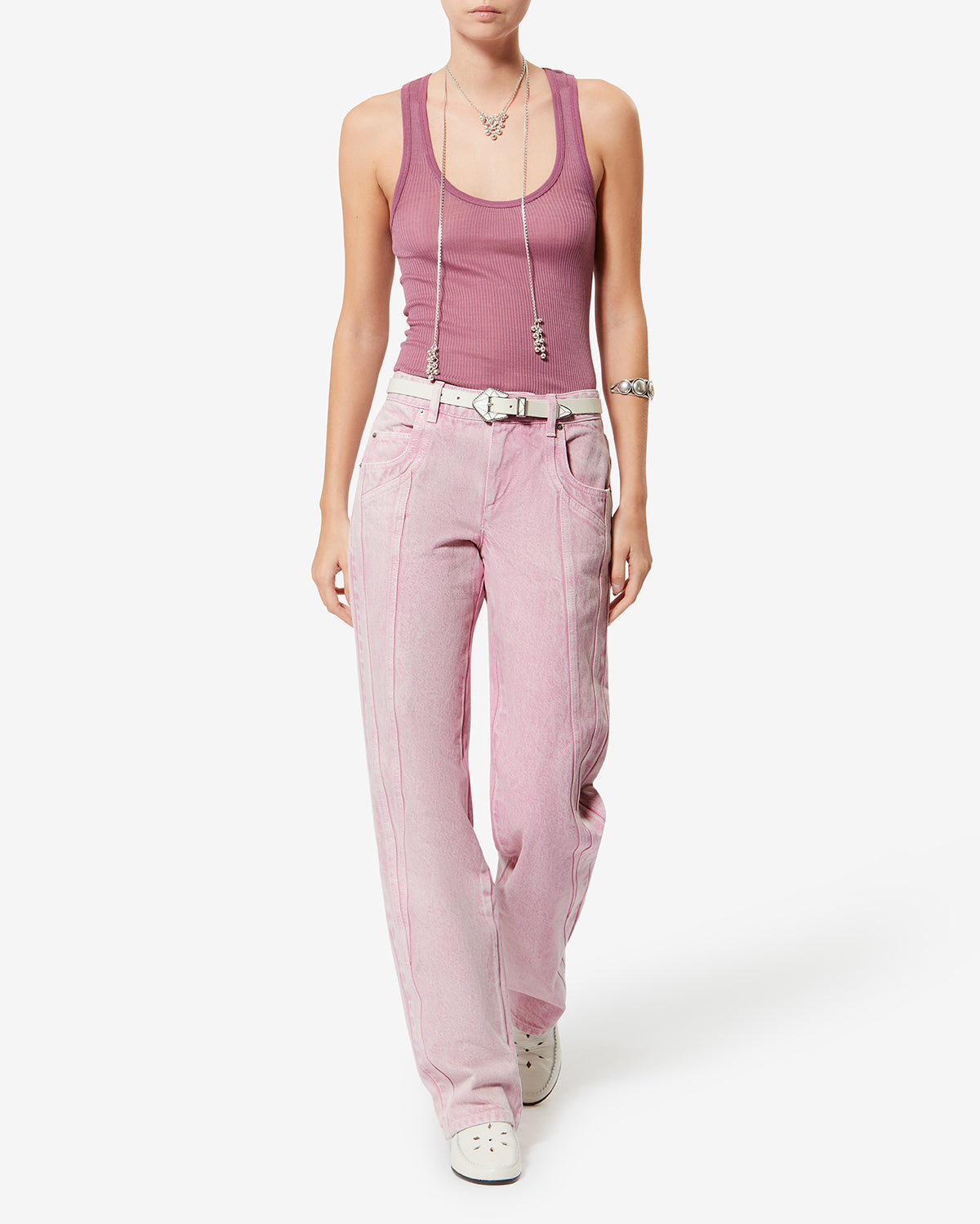 Jeans bootcut jaylis in denim délavé - Rosa - Woman - 1