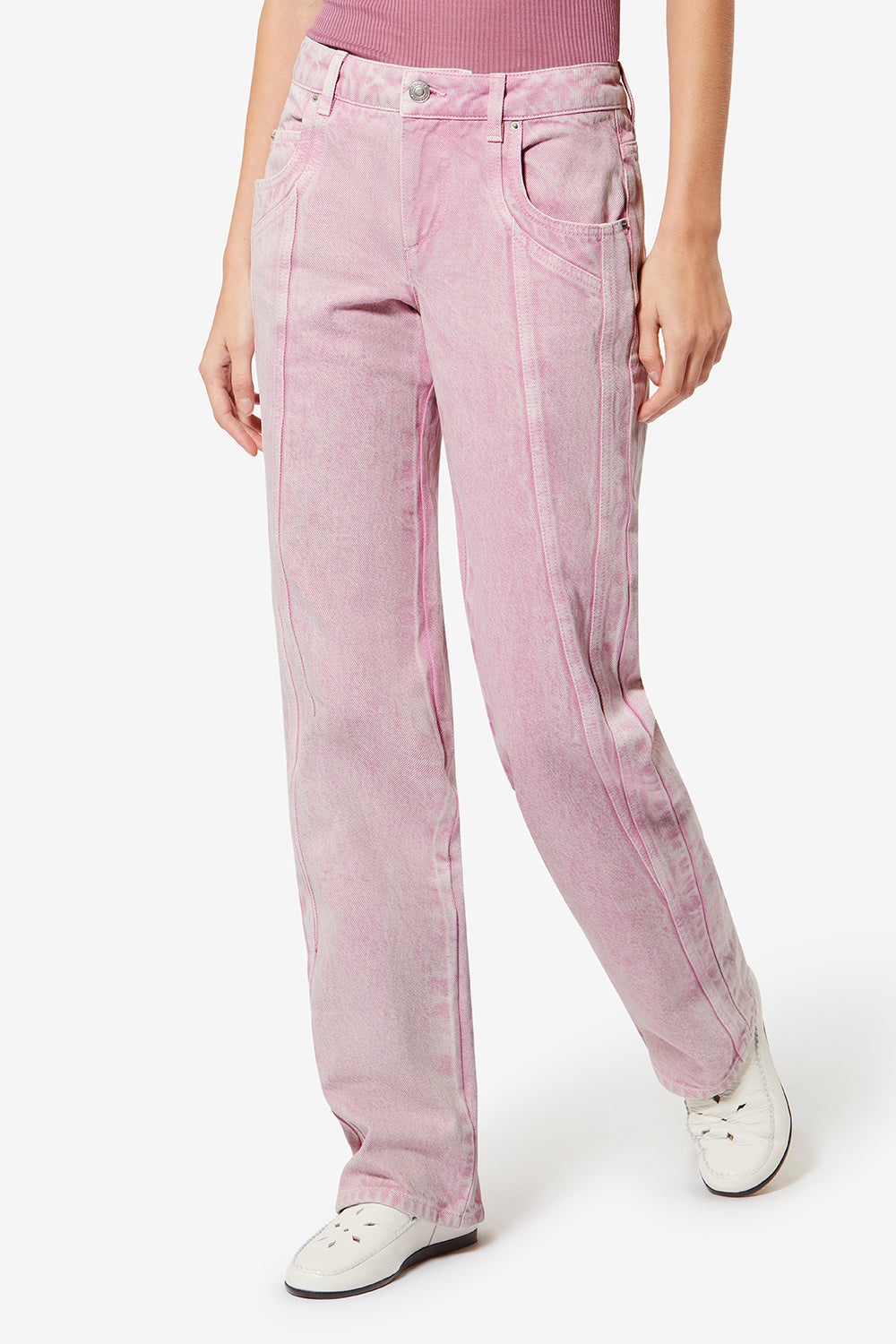 Jaylis washed denim bootcut jeans - Pink - Woman - 4