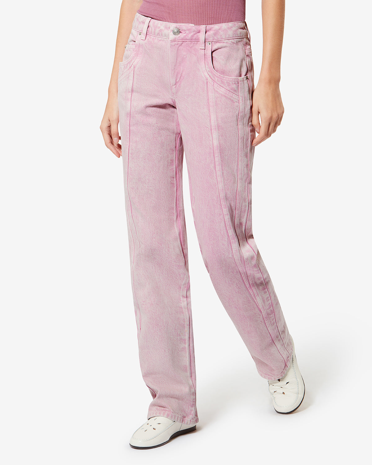 Jeans bootcut jaylis in denim délavé - Rosa - Woman - 3