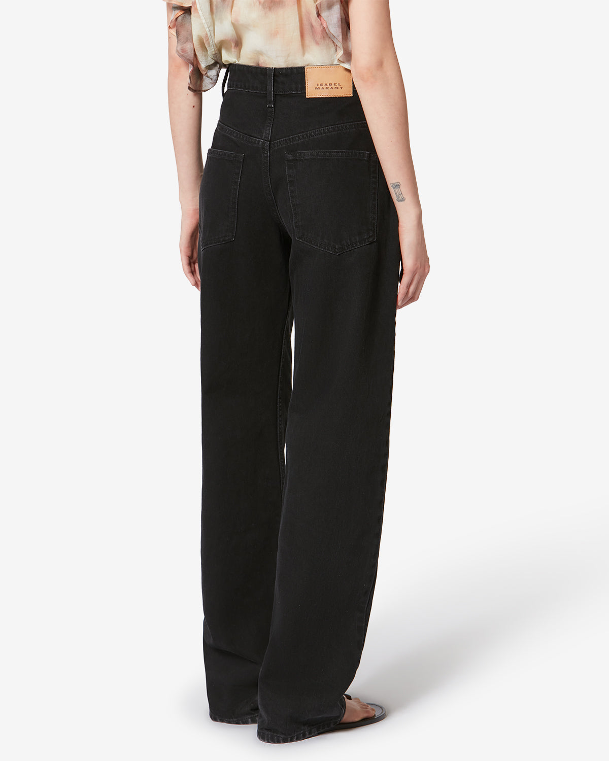 Pantalon drolane en coton - Noir délavé - Woman - 4