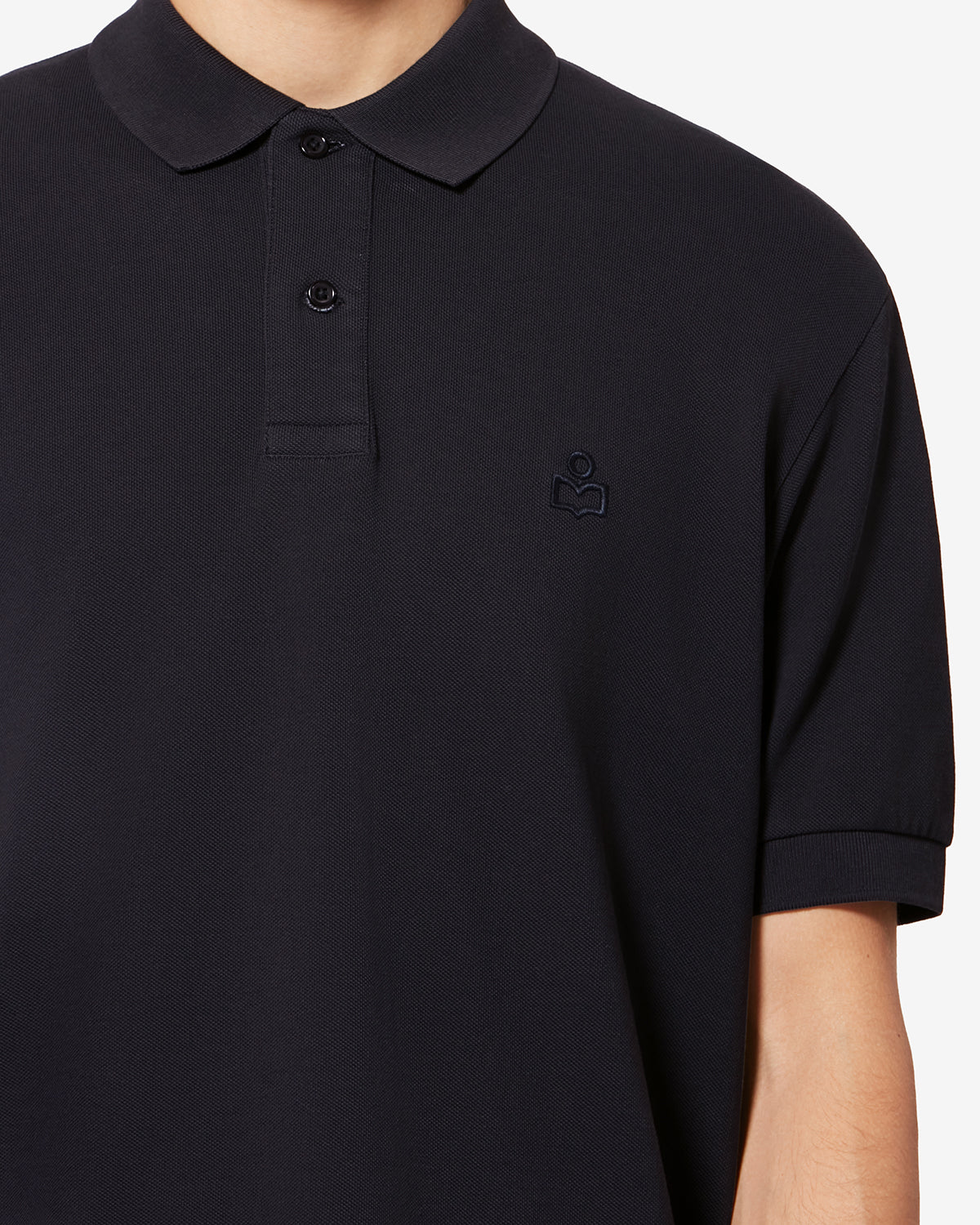 Afko short-sleeve piqué cotton polo shirt - Black - Man - 2