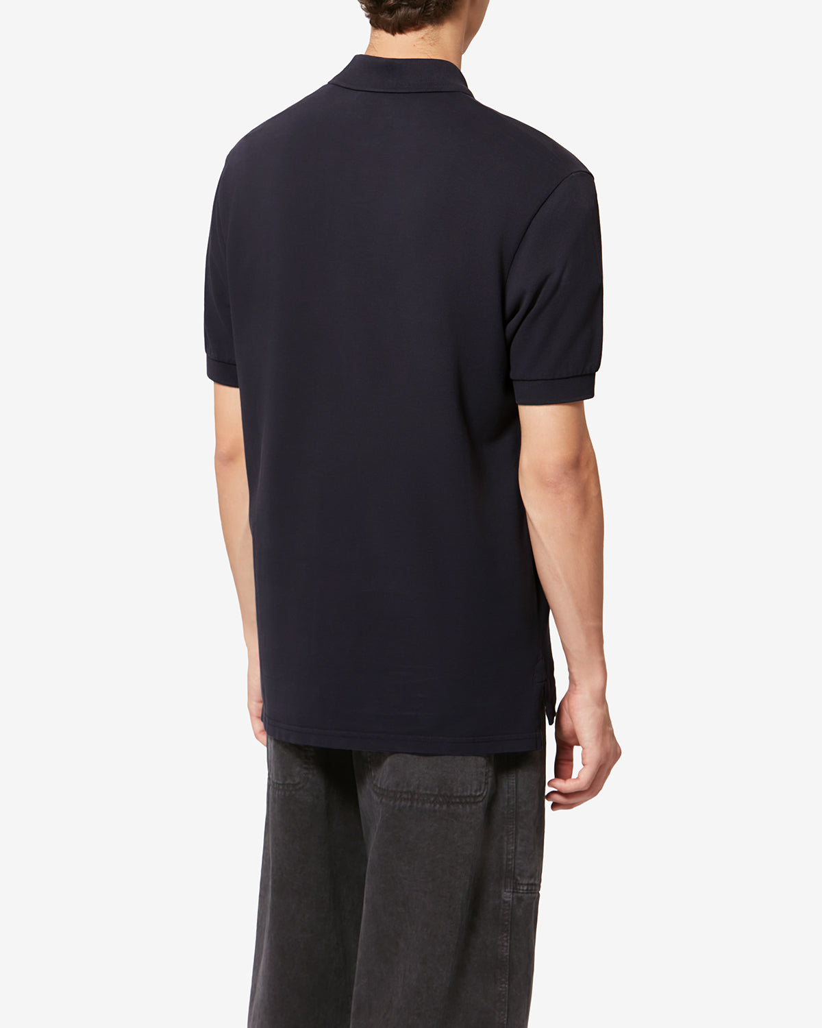 Afko short-sleeve piqué cotton polo shirt - Black - Man - 4