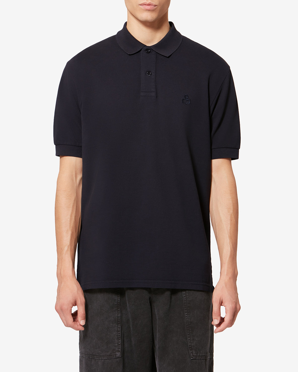 Afko short-sleeve piqué cotton polo shirt - Black - Man - 3
