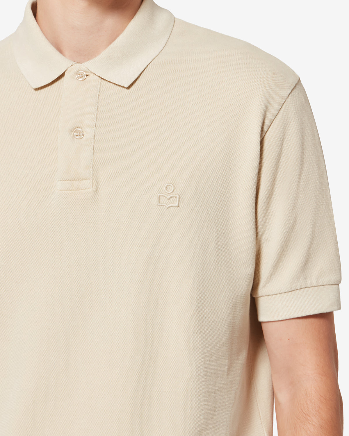 Afko short-sleeve piqué cotton polo shirt - Light yellow - Man - 2