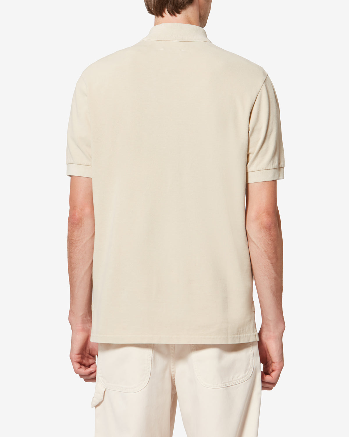 Afko short-sleeve piqué cotton polo shirt - Light yellow - Man - 4