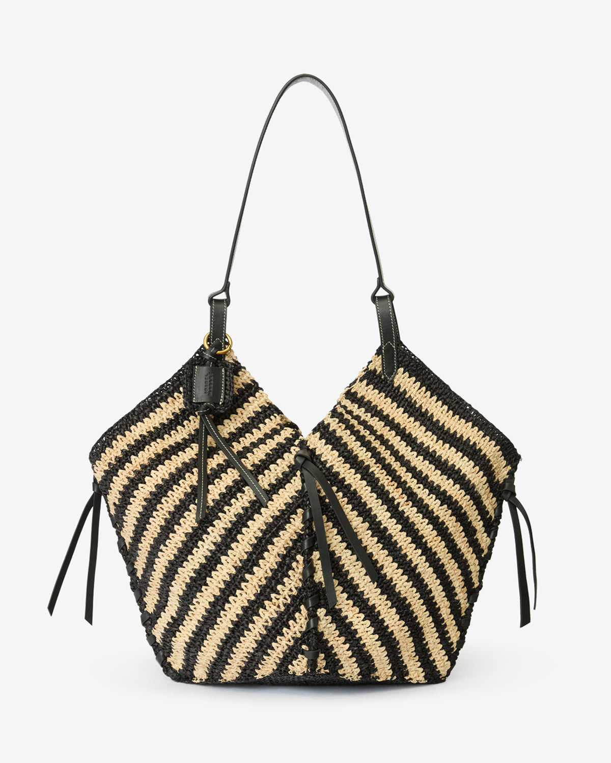 TAMPA BAG Woman black and natural | ISABEL MARANT Official online
