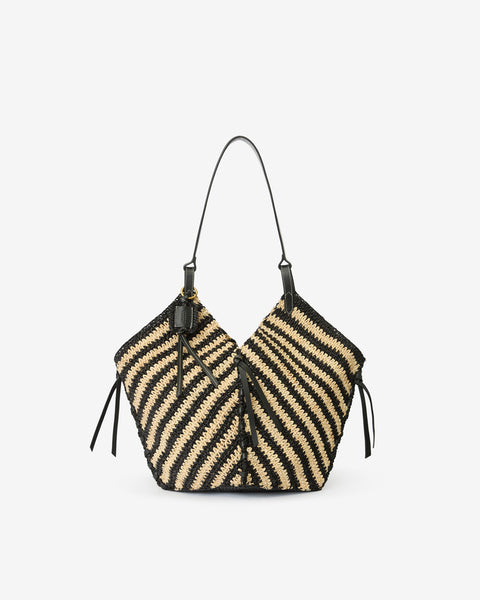 TAMPA BAG Woman black and natural | ISABEL MARANT Official online