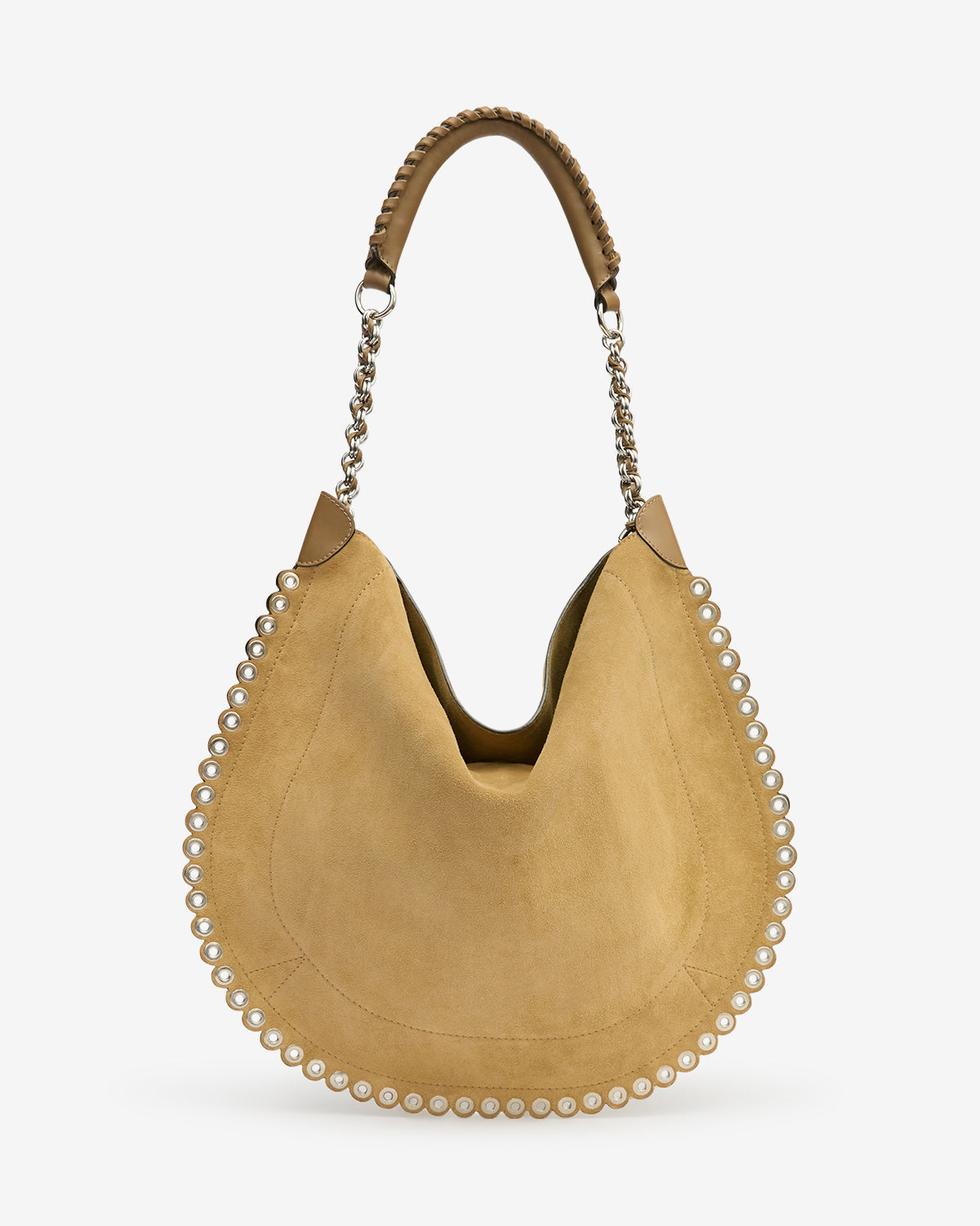 Borsa oskan hobo soft catena in pelle scamosciata - Sand - Woman - 2